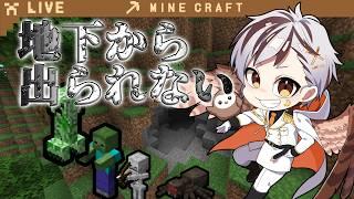 #マイクラ  地下で一番貴重な資源は木です…釣るしかねぇ！