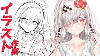 【#イラストメイキング / 作業雑談】お絵描きながらざつだん！初見さん◎【 #Vtuber /神凪てと】
