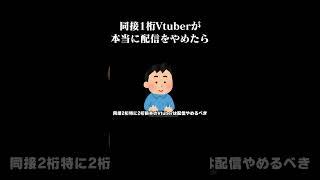 同接1桁Vtuberが本当に配信をやめた世界 #shorts #Vtuber
