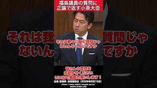 【小泉防衛大臣】福島議員に正論で返す小泉防衛大臣 #自民党