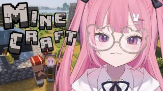 【 Minecraft 】Chippedを使ってゴーレムトラップ＋交易所、倉庫作り 【 #兎月ちぃ / ふぁにーかむ 】