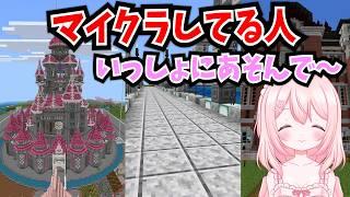 【マイクラ】可愛いお城の内装と東京駅の路線を作成するよ～