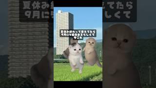 夏休みが…終わってしまった… #山形県  #夏休み　#cat #shorts #memes