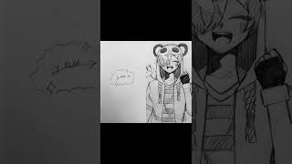 @みっど さんのお隣描かせていただきました！　　#イラスト #アナログイラスト #らっだぁ運営 #ワイテルズ #wrwrd #wrwrdイラスト