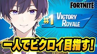 【フォートナイト】ひとりぼっちにしないでよ！一人でビクロイ目指すよ