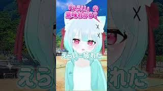 「えらい」の意味わかる? #VTuber #VTuber準備中 #新人VTuber #shorts #狼村くるみ
