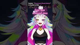 【#ゲーム開発vtuber】Explain Characters Visual Update 30s challenge in english!#ぶらぴ #shorts #vtuber #かくれ鬼