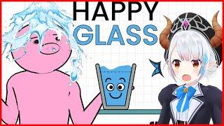 【Happy Glass】線を書いてコップに水を入れるだけのゲームでとんでもない方法連発…!?【Vtuber】