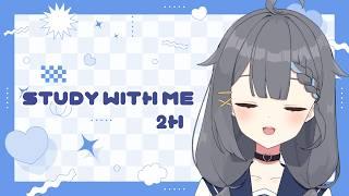 【 Study with me 】中学生と2時間一緒に勉強・作業 / pomodoro 25/5 / 中学生VTuber