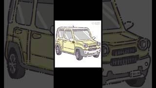 【タイムラプス】シンプルなクルマ【イラストメイキング】#shorts