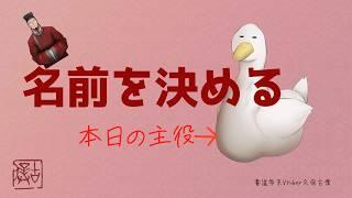 【今日の主役は】※この子(ガチョウ) の名前を決める【#書道学系Vtuber 久保古僕 ではない】