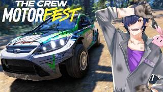 【ザ・クルー モーターフェス】ハンコンに慣れるために頑張って運転!【新人Vtuber】