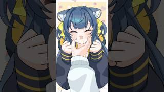 (「 ・᷅ὢ・᷄ )「 シャー!!! #vtuber #イラスト #アニメーション #新人vtuber