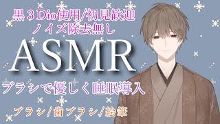 【ASMR/黒3dio】ブラシで睡眠導入 ブラシ/歯ブラシ/絵筆 Brush Massage【栗ノ葉楓】#asmr #睡眠導入
