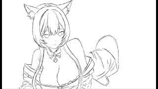 #小廢厲害繪 #小廢片 【小廢不是繪圖大老!但我很努力在畫了,希望豹豹們會喜歡💕【只有畫稿線,但應該看的出來吧!】